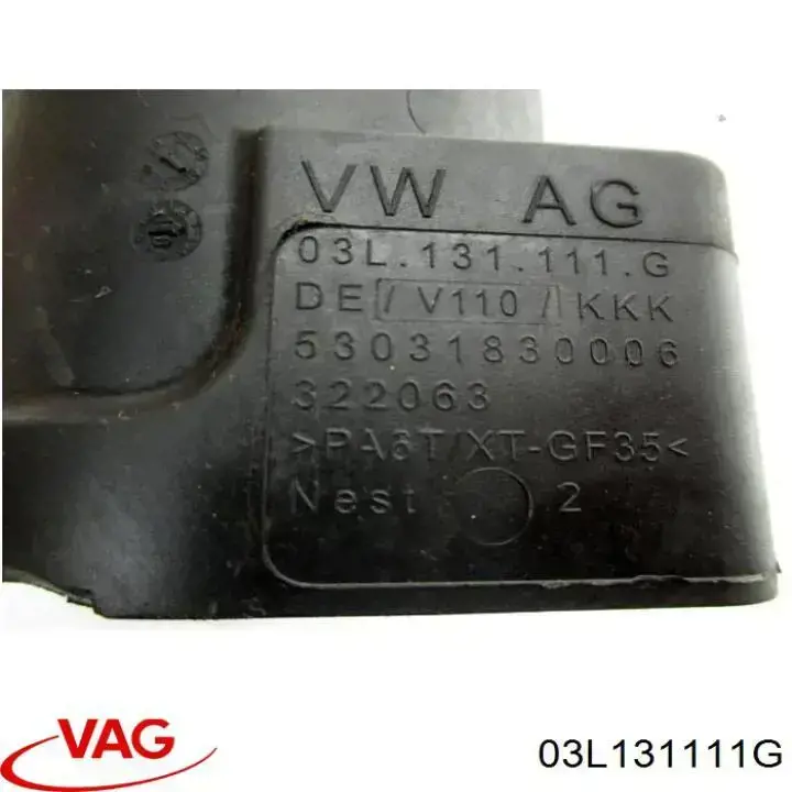 03L131111G VAG Патрубок повітряний, вихід з турбіни (наддув)