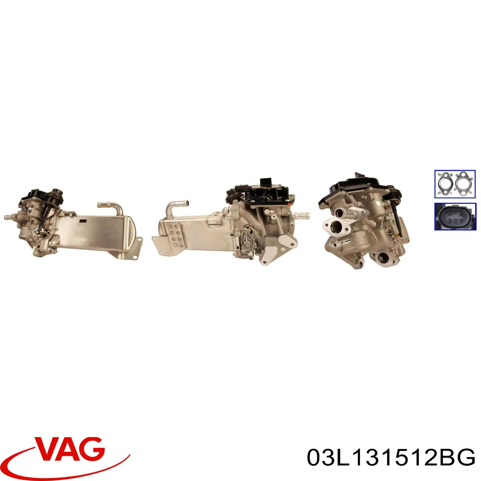 Купити 03L131512BG VAG Радіатор системи EGR рециркуляції вихлопних газів
