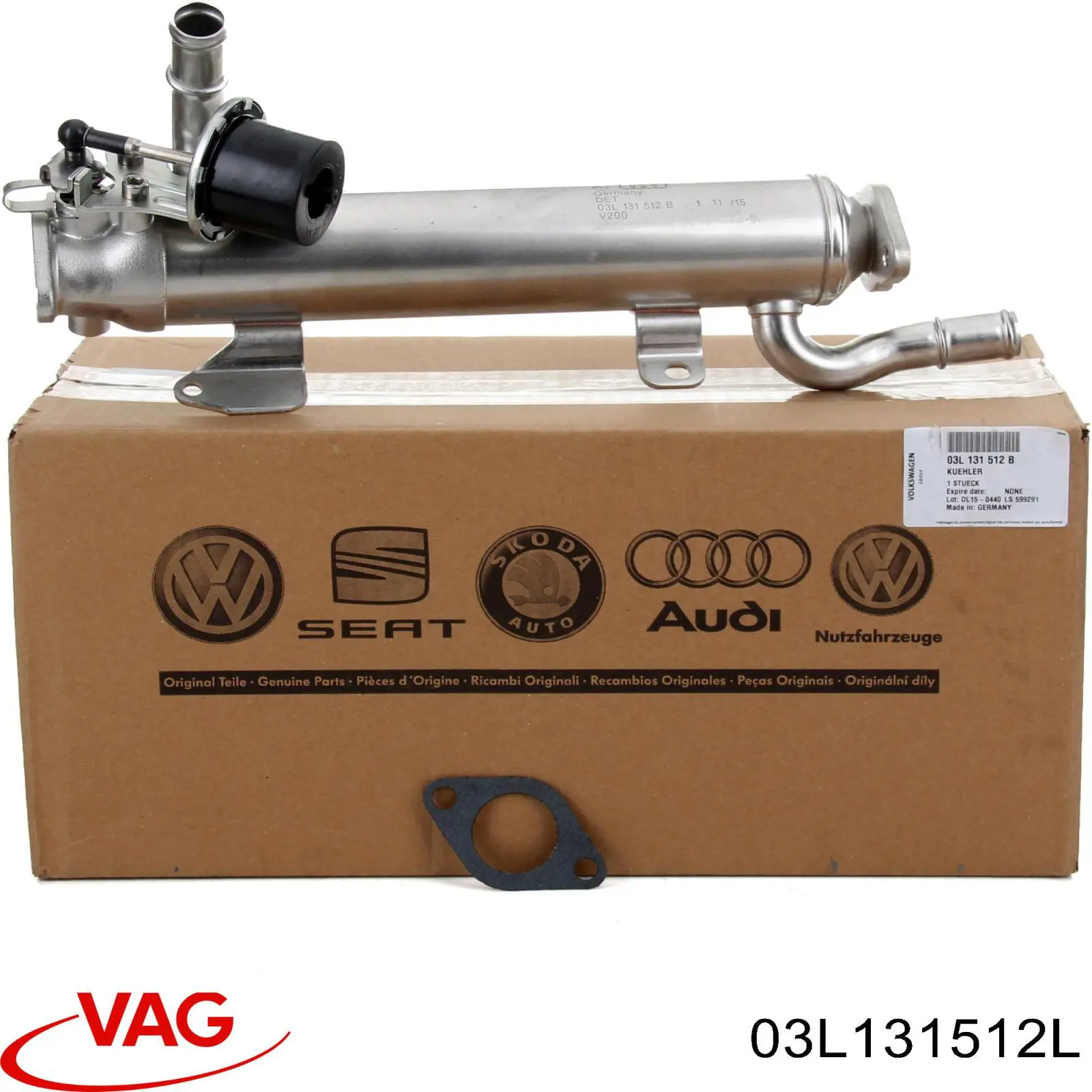 Купити 03L131512L VAG Радіатор системи EGR рециркуляції вихлопних газів