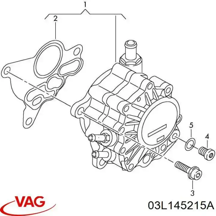 Прокладка вакуумного насосу Volkswagen Jetta 4 (162) (Фольцваген Джетта)