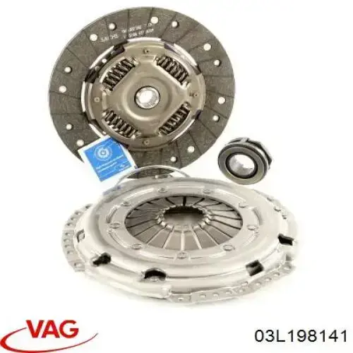 Комплект зчеплення (3 частини) VAG 03L198141 ціна, від 262.46 USD