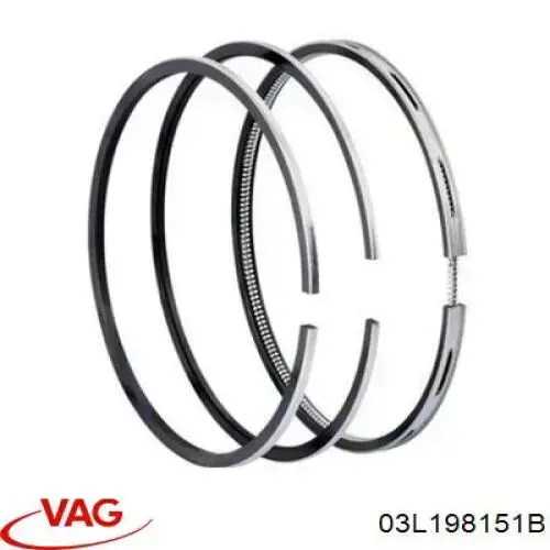 Кільця поршневі на 1 циліндр, STD. VAG 03L198151B ціна, від 17.75 USD