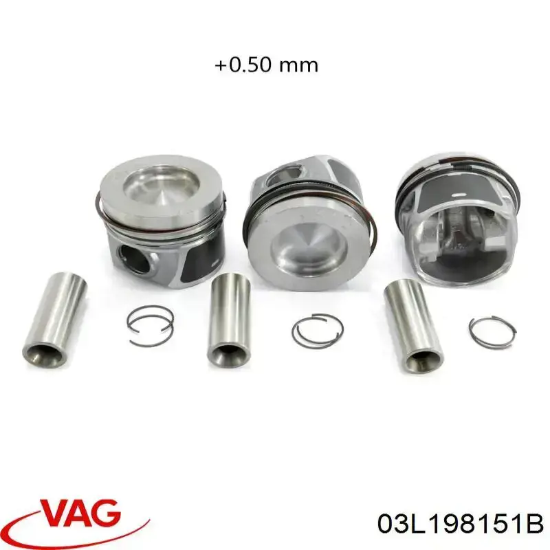 Купити 03L198151B VAG Кільця поршневі на 1 циліндр, STD.