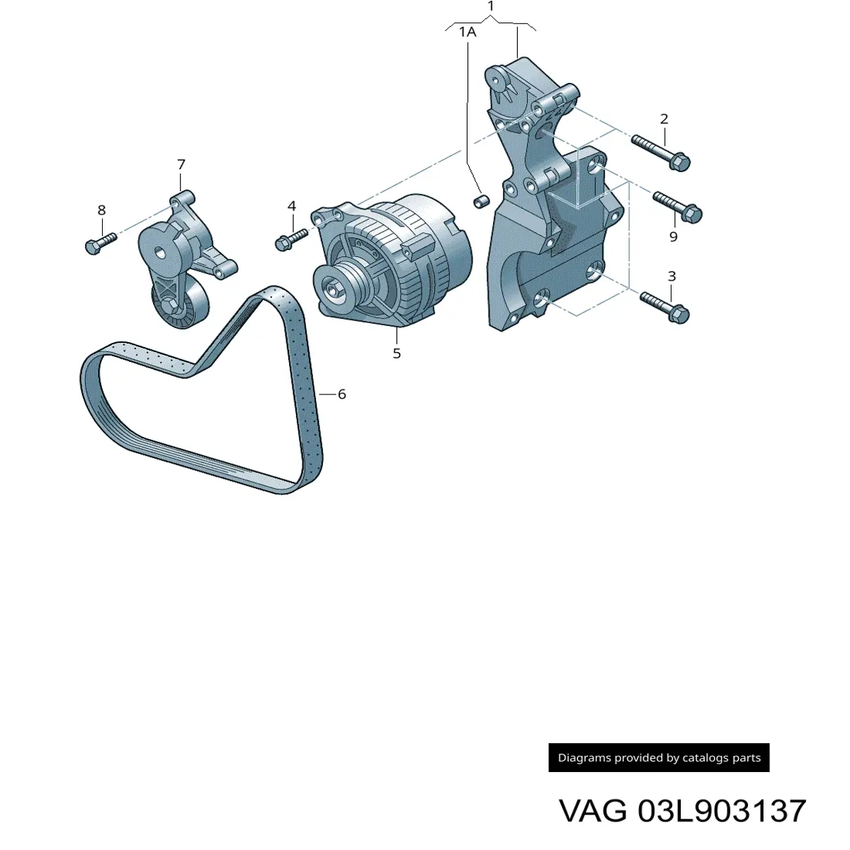 Ремінь генератора 03L903137 VAG