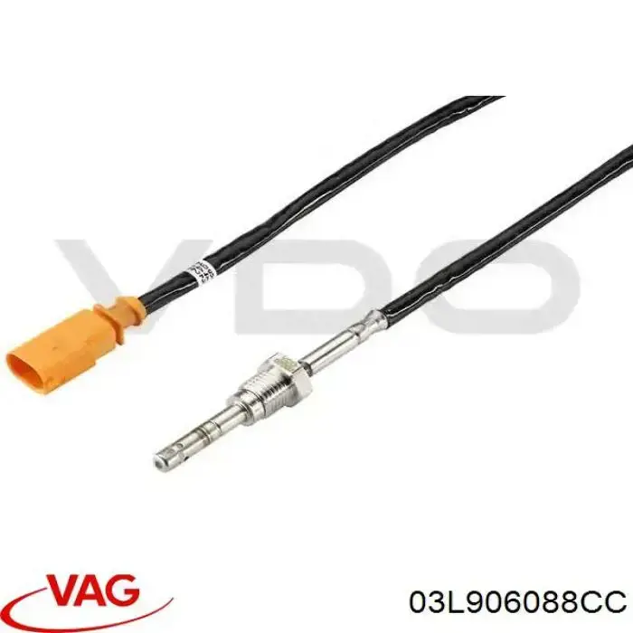 Купити 03L906088CC VAG Датчик температури відпрацьованих газів (ВГ), після фільтра сажі