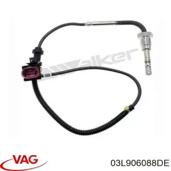 Купити 03L906088DE VAG Датчик температури відпрацьованих газів (ВГ), перед фільтром сажі