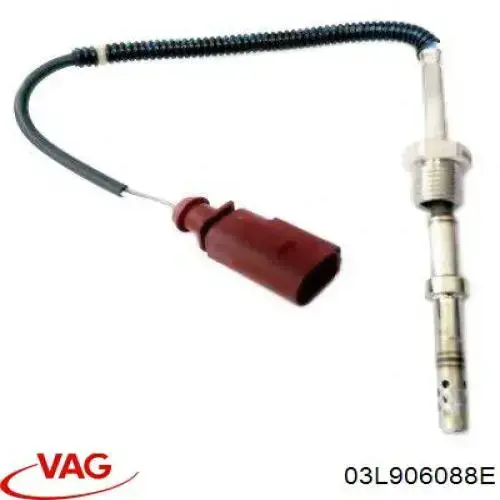 Купити 03L906088E VAG Датчик температури відпрацьованих газів (ВГ), після фільтра сажі