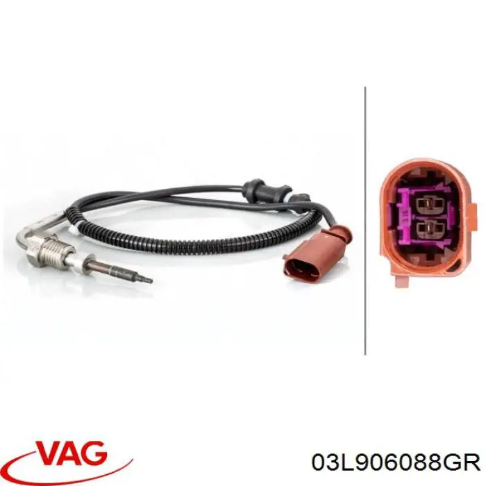 03L906088GR VAG датчик температури відпрацьованих газів (вг, перед фільтром сажі)