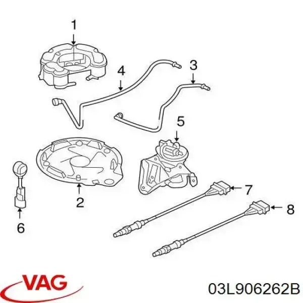Лямбдазонд, датчик кисню до каталізатора 03L906262B VAG
