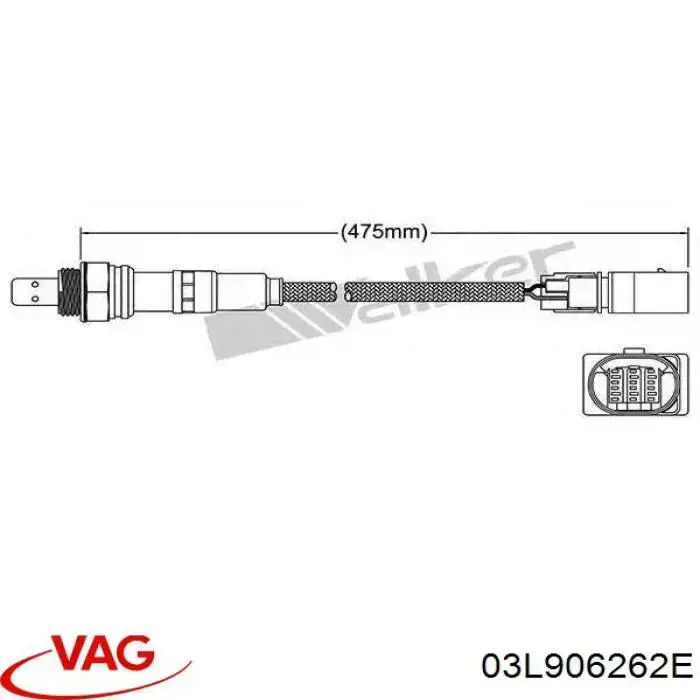 Лямбдазонд, датчик кисню до каталізатора 03L906262E VAG