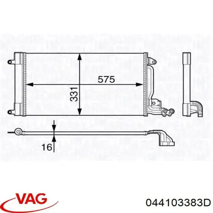 Купити 044103383D VAG Прокладка ГБЦ