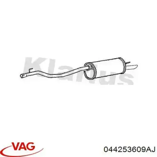 Вихлопна труба VAG 044253609AJ ціна, від 88.40 USD