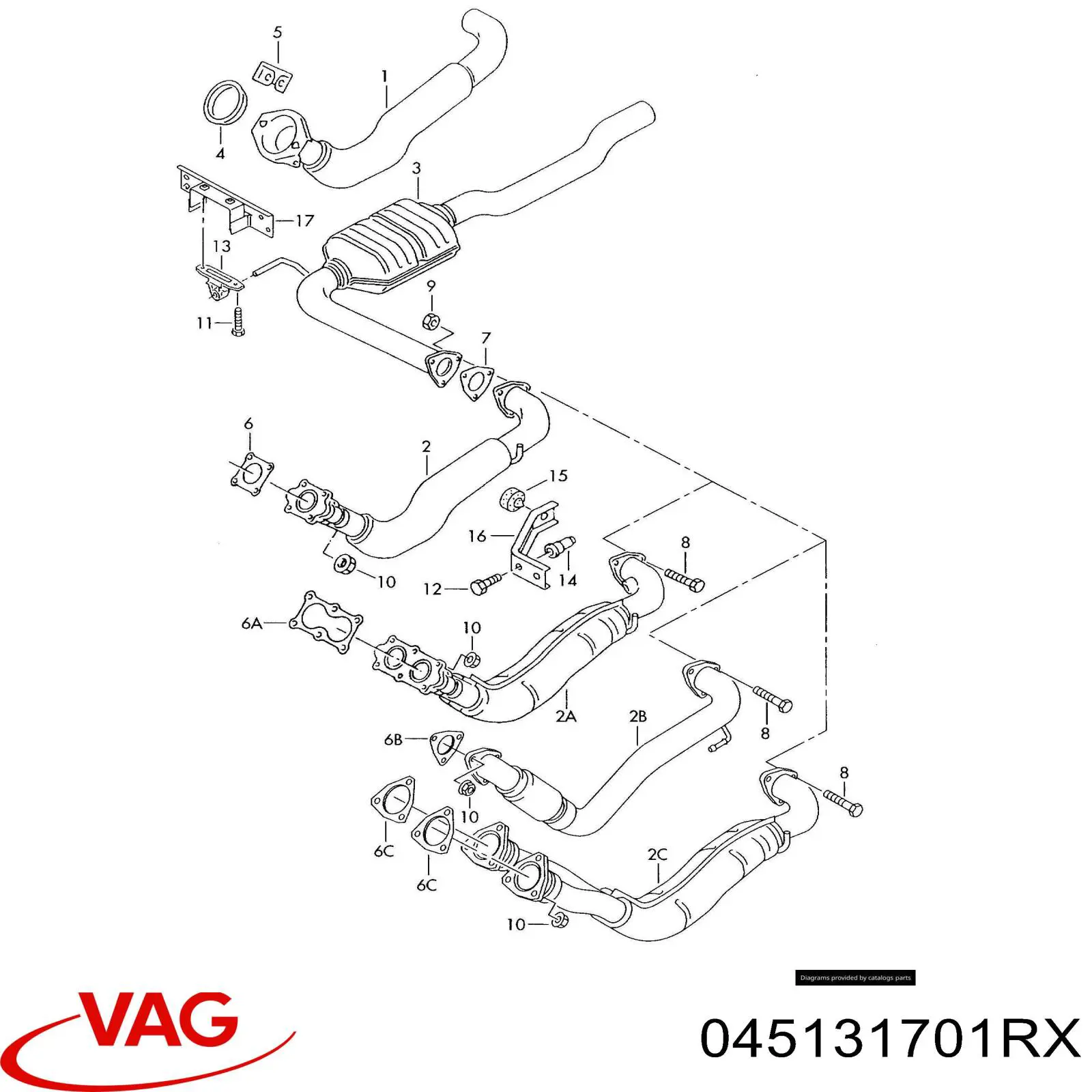 Купити 045131701RX VAG Перетворювач відпрацьованих газів