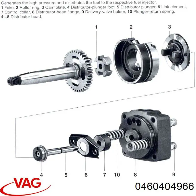 Купити 0460404966 VAG Насос паливний високого тиску (ПНВТ) - DIESEL