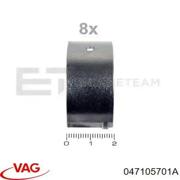 Купити 047105701A VAG Вкладиші коленвала шатунні