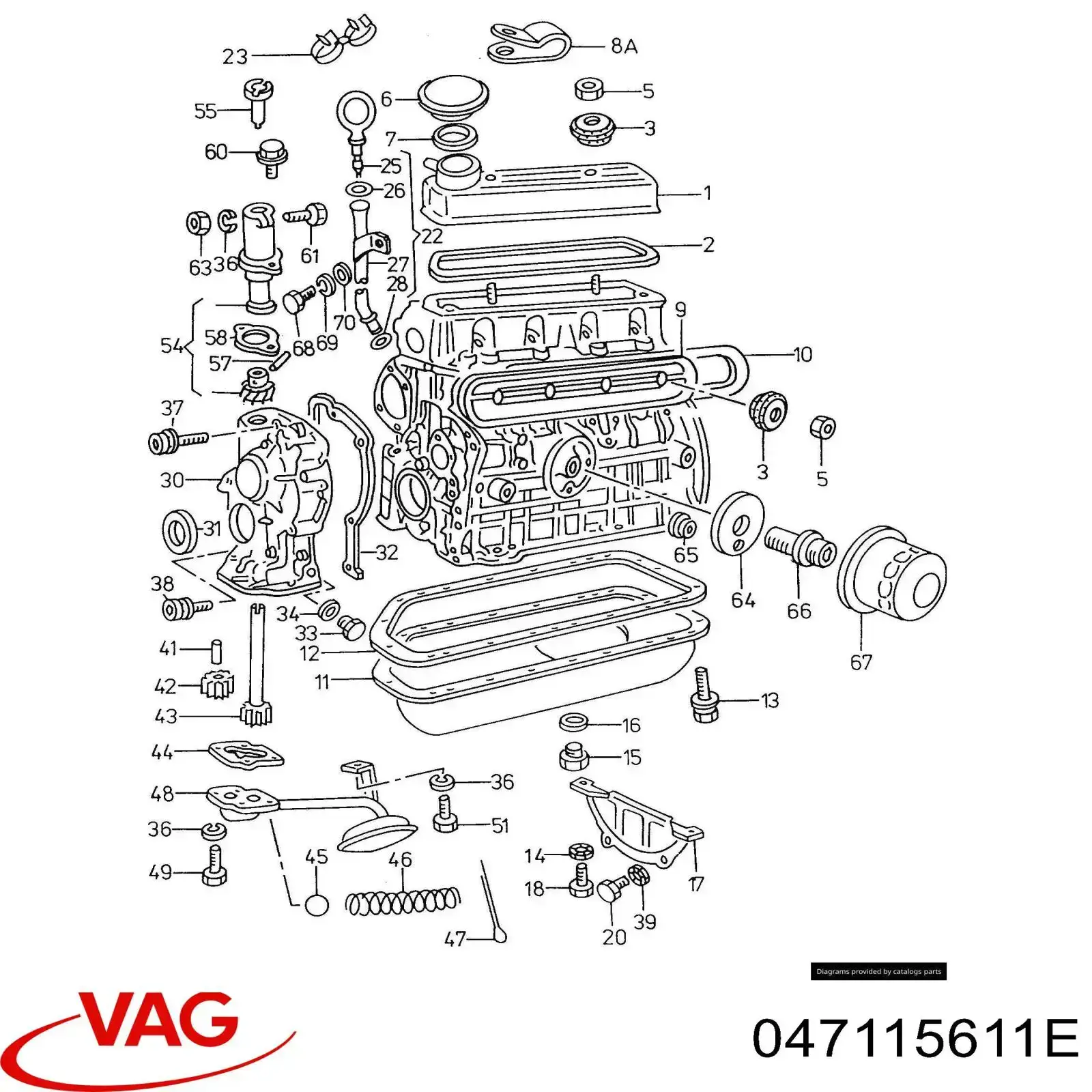 047115611E VAG щуп-індикатор рівня масла в двигуні