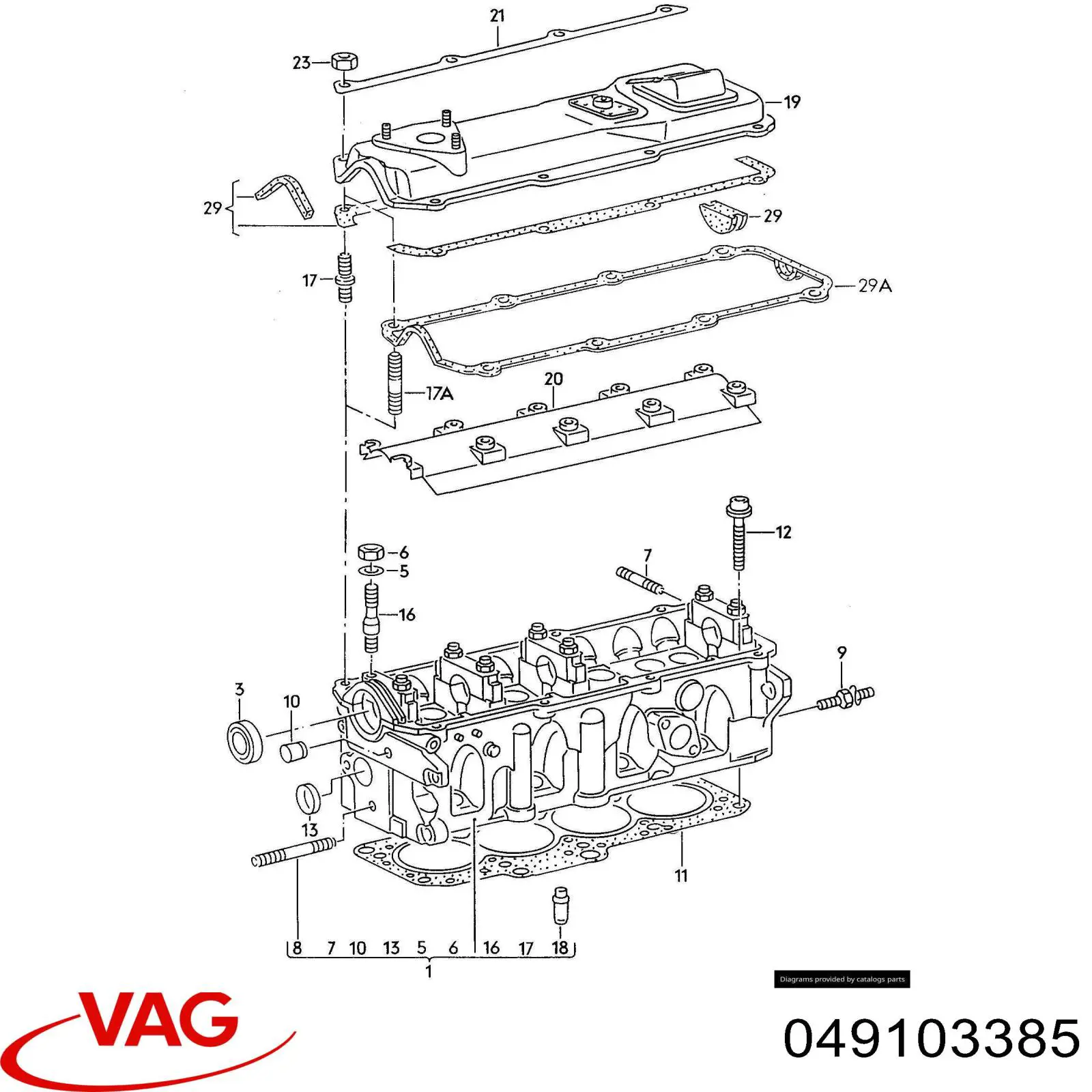 Купити 049103385 VAG Болт гбц