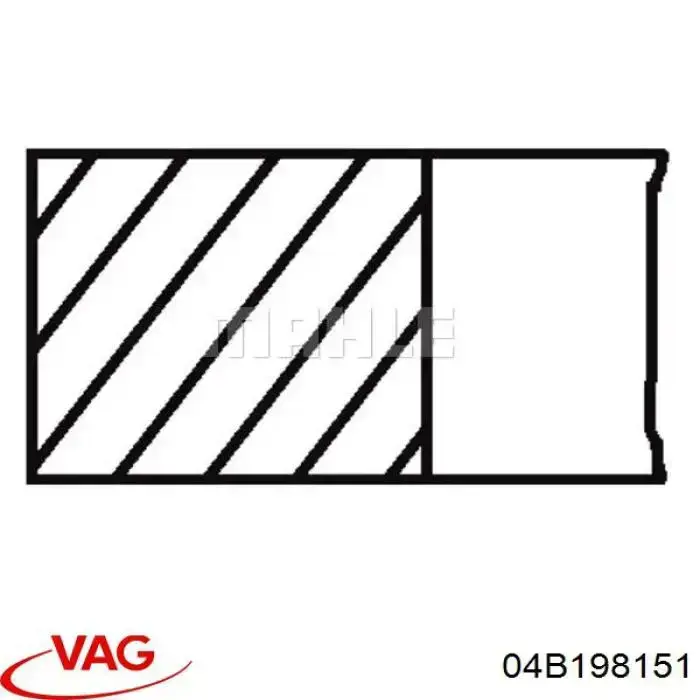 Кільця поршневі на 1 циліндр, STD. VAG 04B198151 ціна, від 16.63 USD