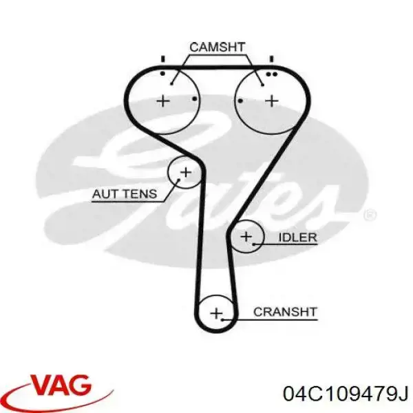 Ролик натягувача ременя ГРМ 04C109479J VAG