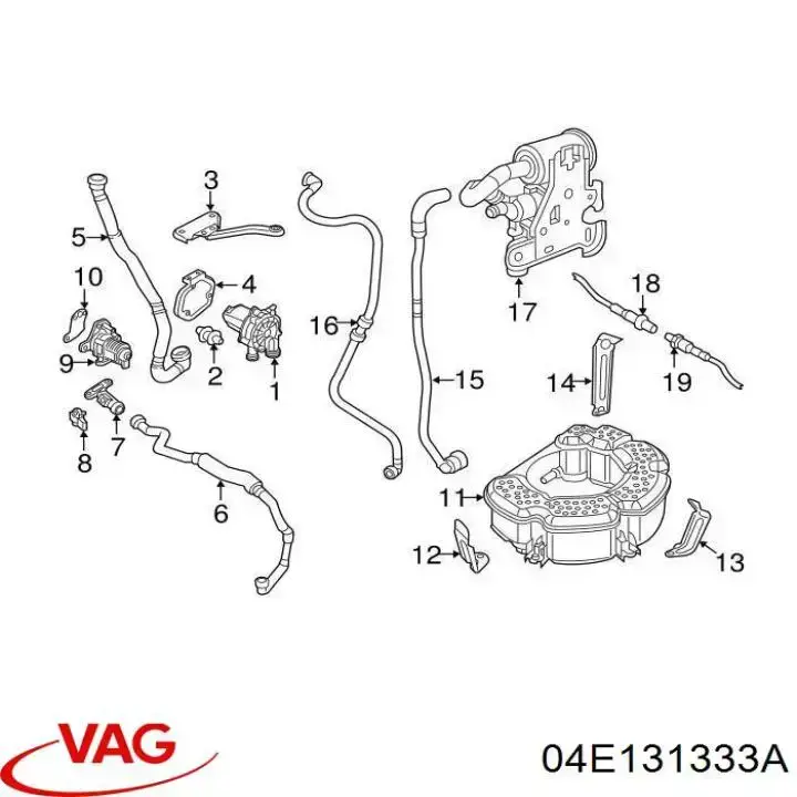 Насос повітряний VAG 04E131333A ціна, від 76.00 USD