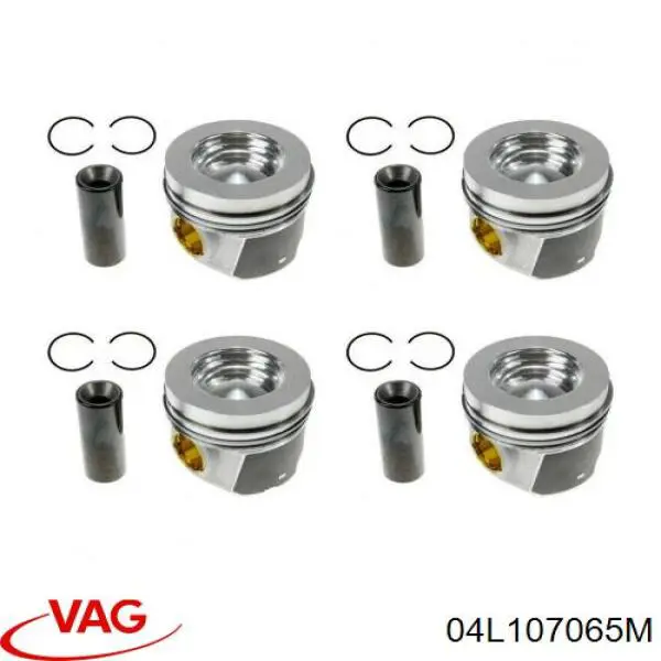 Поршень в комплекті на 1 циліндр, STD 028PI00158000 Mahle Original
