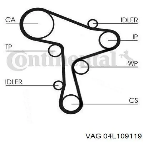 Ремінь ГРМ 04L109119 VAG