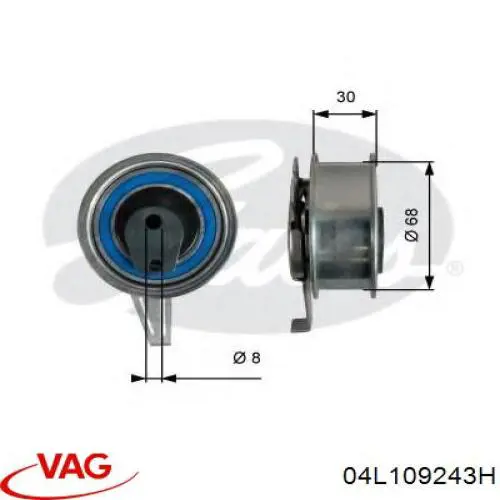 Натягувач ременя ГРМ 04L109243H VAG