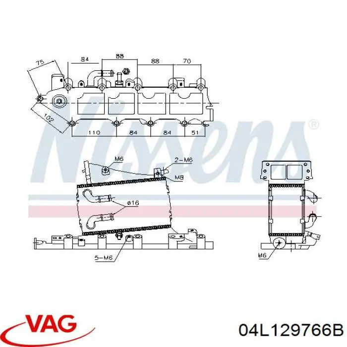 Колектор впускний VAG 04L129711M