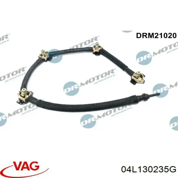 Трубка паливна, зворотня від форсунок VAG 04L130235G ціна, від 29.31 USD