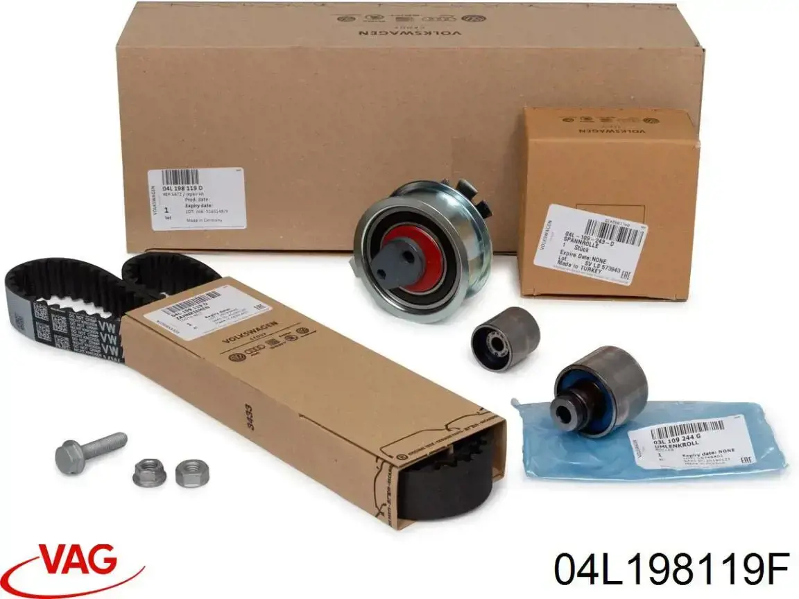 Комплект ГРМ VAG 04L198119F ціна, від 206.39 USD