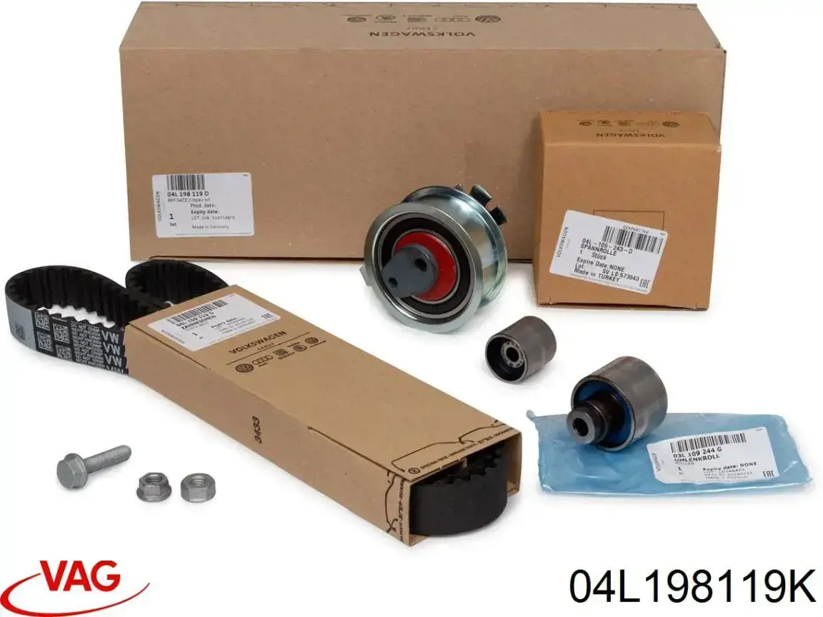 Комплект ГРМ VAG 04L198119K ціна, від 224.56 USD