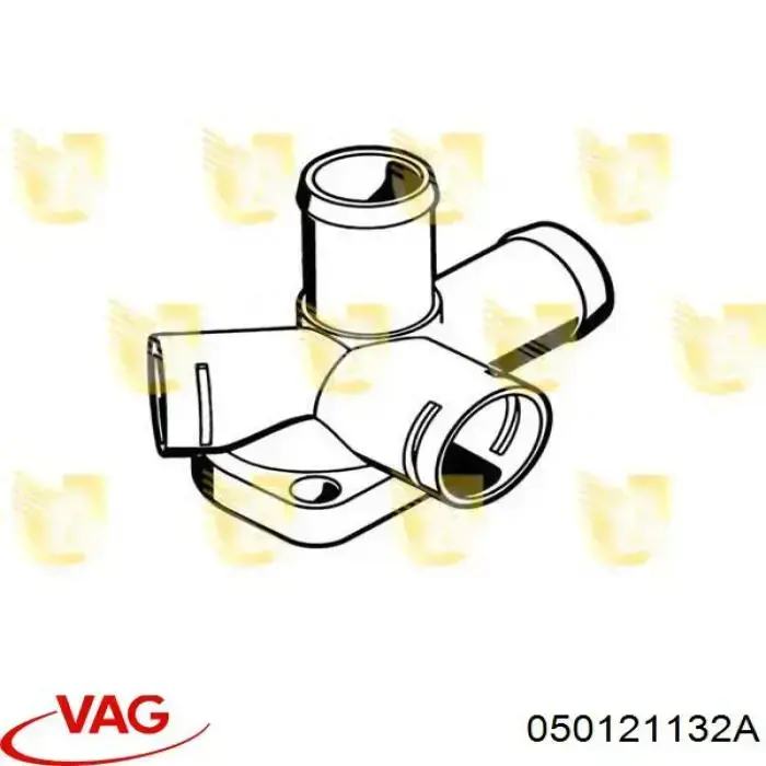 Фланець системи охолодження (трійник) VAG 050121132A ціна, від 3.78 USD
