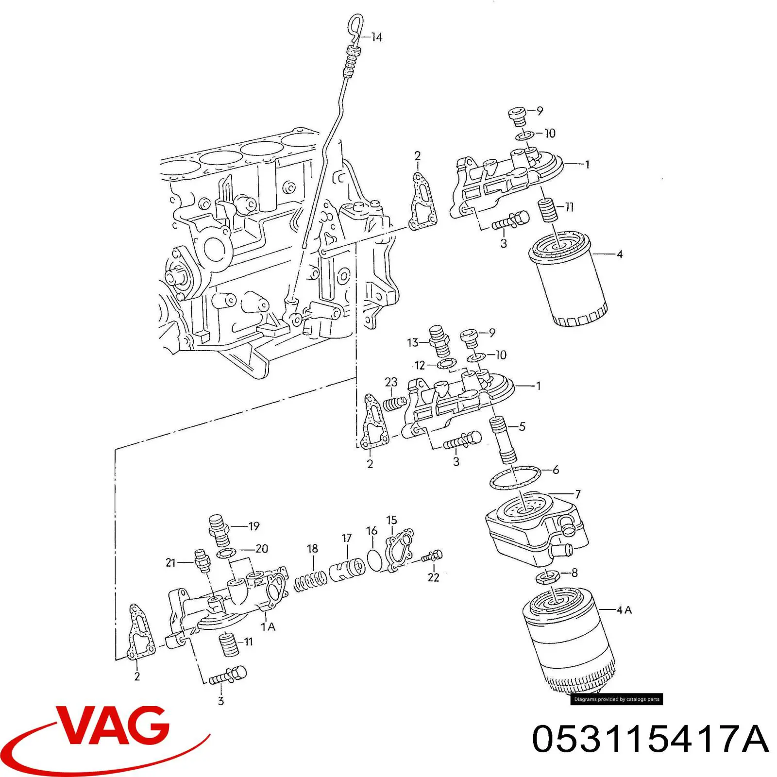 Кронштейн масляного фільтра VAG 053115417A