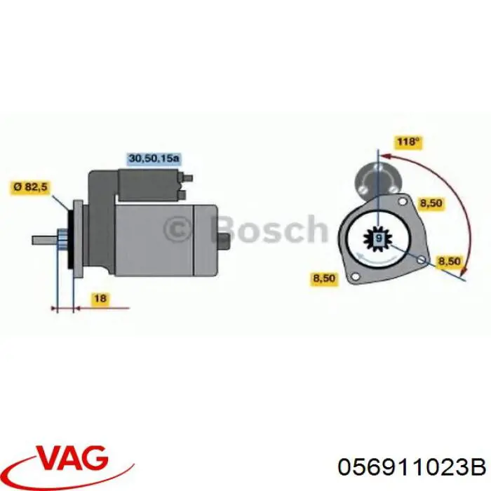 Стартер VAG 056911023B ціна, від 42.55 USD