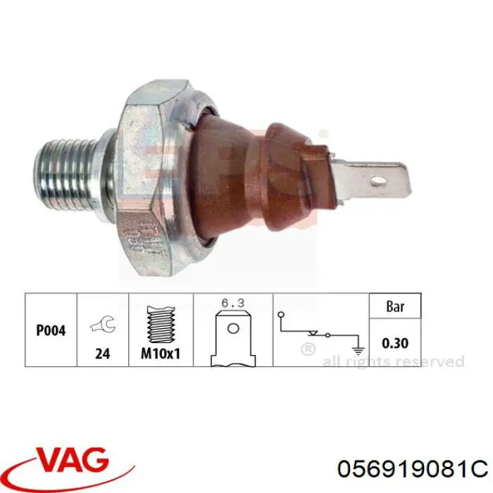 Манометри (показник тиску масла) VAG 056919081C ціна, від 2.27 USD