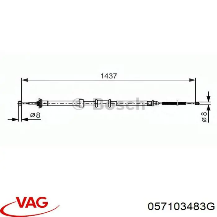Прокладка клапанної кришки, ліва VAG 057103483G ціна, від 27.54 USD