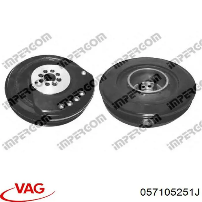 Шків колінвала (демпфер ) VAG 057105251J ціна, від 99.89 USD