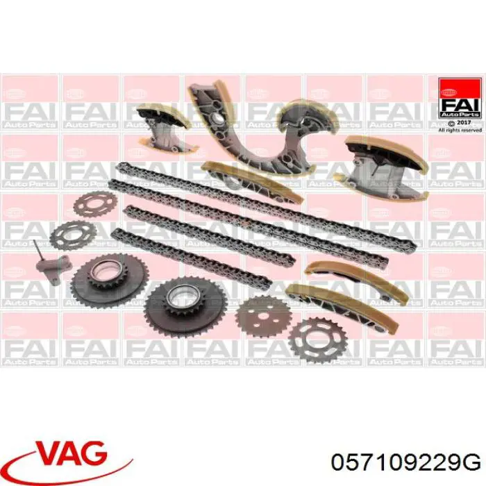 Ланцюг ГРМ, права VAG 057109229G ціна, від 63.46 USD