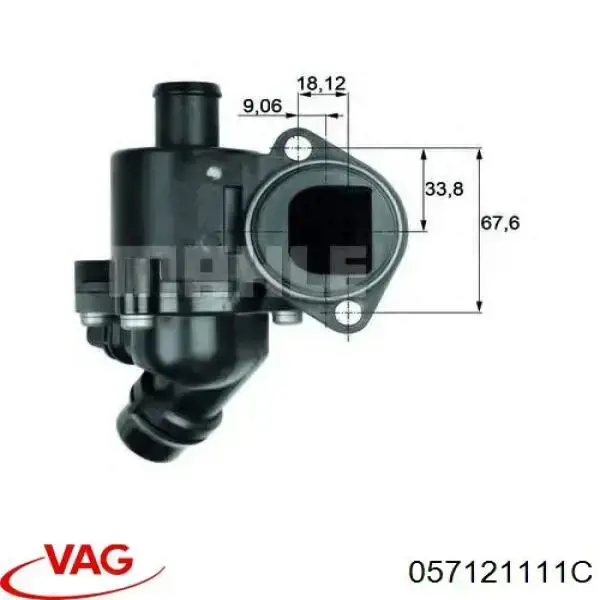 Купити 057121111C VAG Корпус термостата