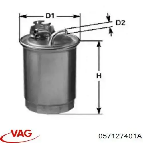 Купити 057127401A VAG Фільтр-відстійник палива грубої очистки