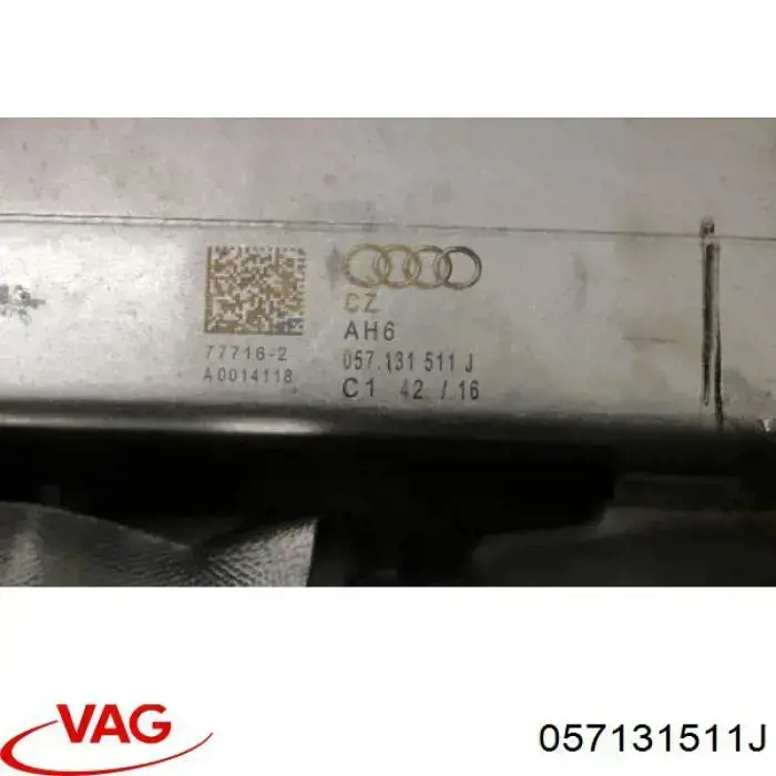 Радіатор системи EGR рециркуляції вихлопних газів VAG 057131511J ціна, від 389.07 USD