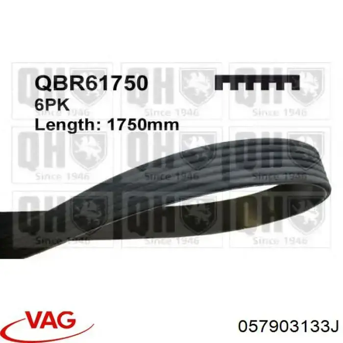 057903133D VAG Натяжна планка поліклинового ременя