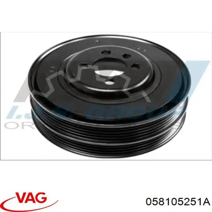 Шків колінвала (демпфер ) VAG 058105251A ціна, від 12.67 USD