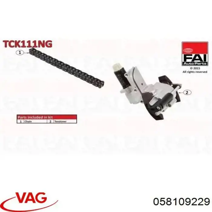 Ланцюг VAG 058109229 ціна, від 34.66 USD