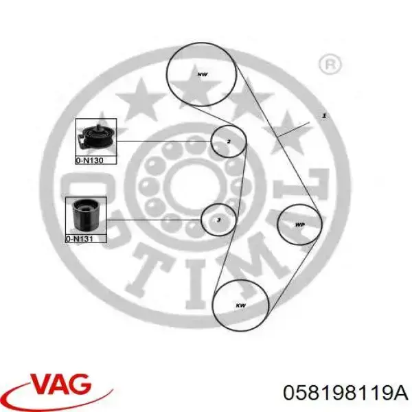 Купити 058198119A VAG ГРМ ремень