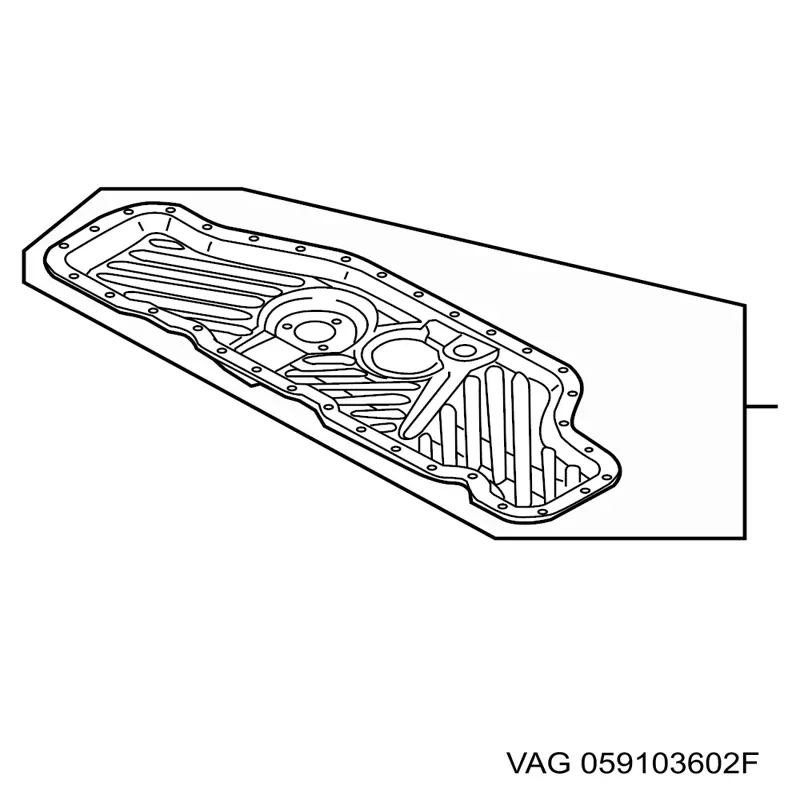 Піддон масляний картера двигуна, нижня частина 059103602F VAG