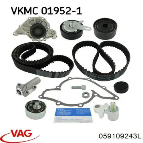 Ролик натягувача ременя ПНВТ VAG 059109243L ціна, від 57.81 USD