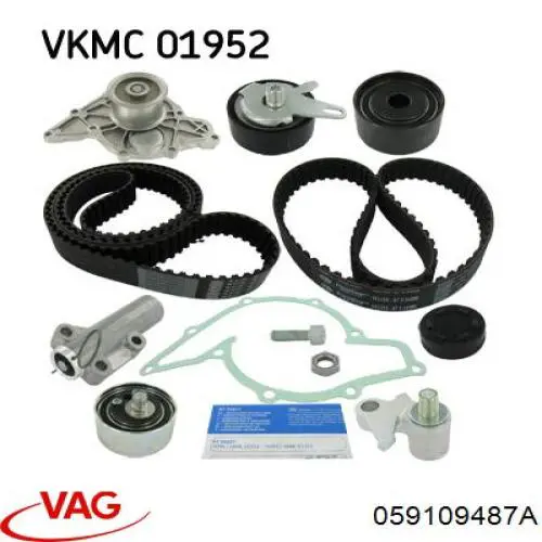 Натягувач ременя ГРМ VAG 059109487A ціна, від 28.39 USD