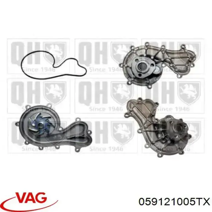 Помпа охолодження VAG 059121005TX ціна, від 57.55 USD