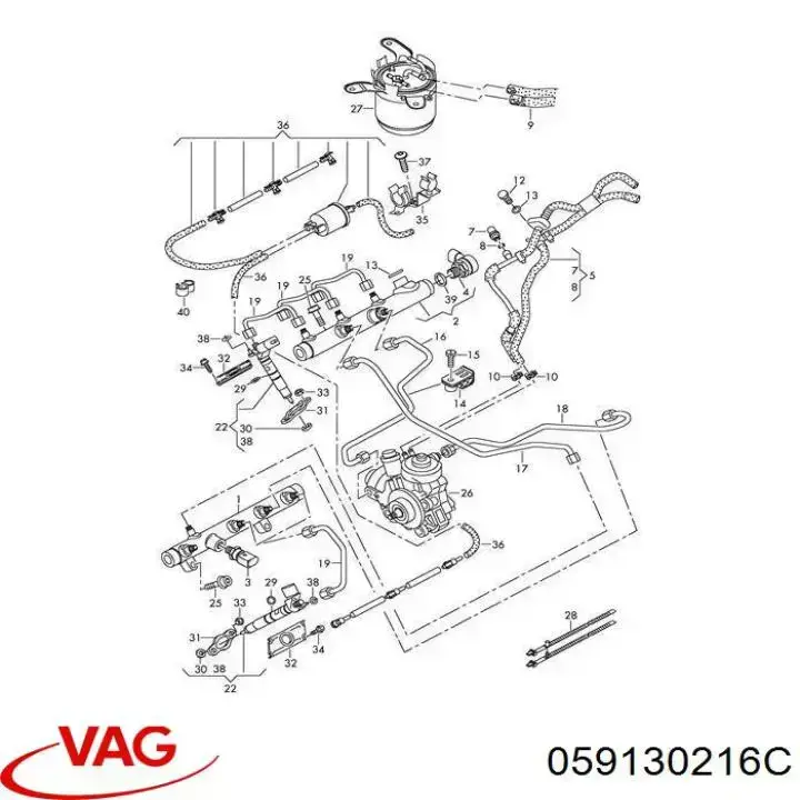 Тримач форсунки дизельної Volkswagen Crafter (SY, SX) (Фольцваген Крафтер)